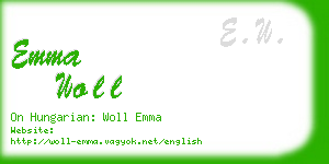 emma woll business card